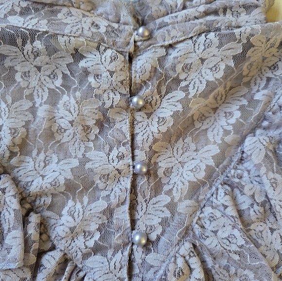 Free People Ruffle Lace Tank Top Size Medium - Picture 7 of 14